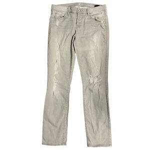 Women's 7 For All Mankind Gray Josefina Skinny Boyfriend Jeans Size 26